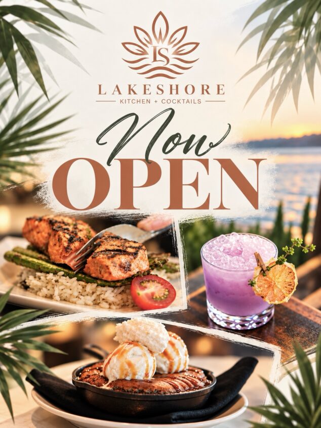 Lakeshore Kitchen + Cocktails is NOW OPEN! 🍽️🍸 Come experience fresh flavors,…